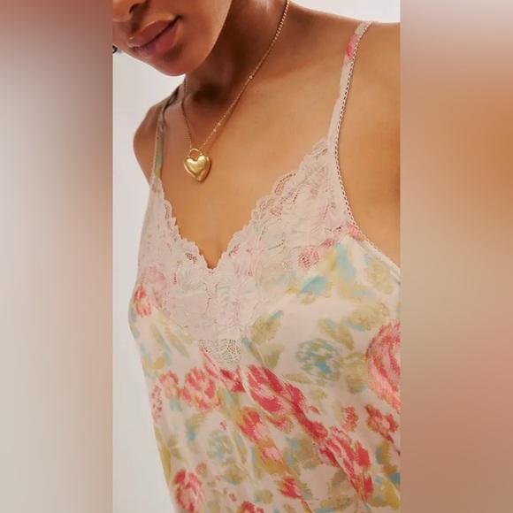 Free People FP Intimately First Date Printed Maxi Slip Dress NWT - Picture 5 of 9